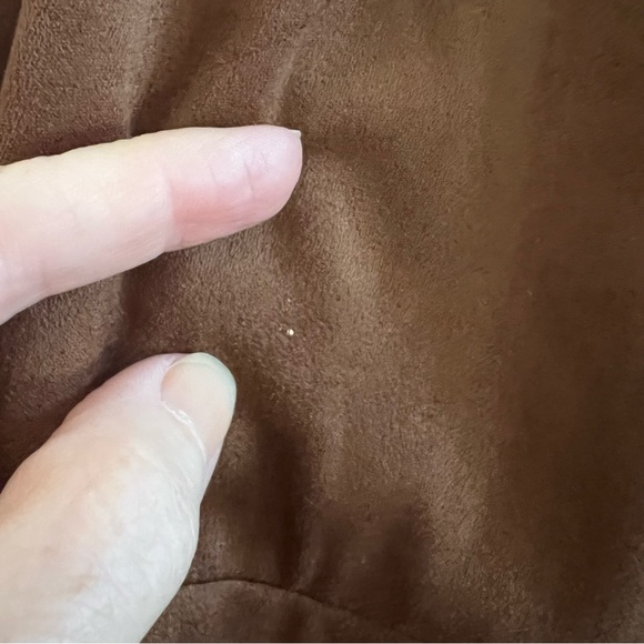 Chico’s Brown Faux Suede Open Front Jacket - Picture 7 of 8